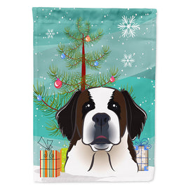 Christmas Tree and Saint Bernard Flag Canvas House Size BB1618CHF
