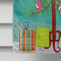 Christmas Tree and Wire Haired Fox Terrier Flag Canvas House Size BB1619CHF