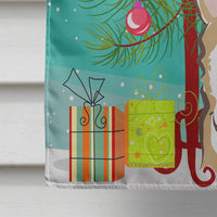 Christmas Tree and Sable Corgi Flag Canvas House Size BB1625CHF