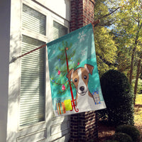 Christmas Tree and Jack Russell Terrier Flag Canvas House Size BB1632CHF