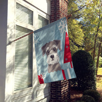 Winter Holiday Schnauzer Flag Canvas House Size BB1702CHF