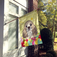 Cocker Spaniel Easter Egg Hunt Flag Canvas House Size BB1898CHF