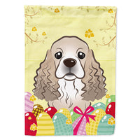 Cocker Spaniel Easter Egg Hunt Flag Canvas House Size BB1898CHF