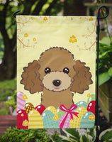 Chocolate Brown Poodle Easter Egg Hunt Flag Garden Size BB1938GF