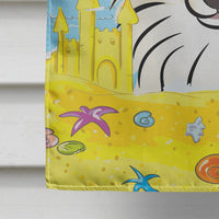 Pomeranian Summer Beach Flag Canvas House Size BB2075CHF