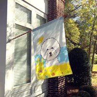 Bichon Frise Summer Beach Flag Canvas House Size BB2085CHF
