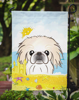 Pekingese Summer Beach Flag Garden Size BB2089GF