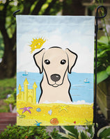 Yellow Labrador Summer Beach Flag Garden Size BB2090GF
