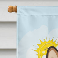 Shiba Inu Summer Beach Flag Canvas House Size BB2093CHF