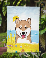 Shiba Inu Summer Beach Flag Garden Size BB2093GF