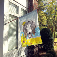 Saluki Summer Beach Flag Canvas House Size BB2097CHF
