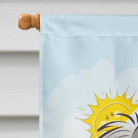 Saluki Summer Beach Flag Canvas House Size BB2097CHF