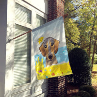 Wirehaired Dachshund Summer Beach Flag Canvas House Size BB2101CHF