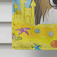 Sheltie Summer Beach Flag Canvas House Size BB2110CHF