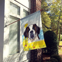 Saint Bernard Summer Beach Flag Canvas House Size BB2114CHF