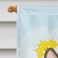 Sable Corgi Summer Beach Flag Canvas House Size BB2121CHF