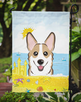 Sable Corgi Summer Beach Flag Garden Size BB2121GF