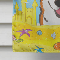 Red Corgi Summer Beach Flag Canvas House Size BB2122CHF