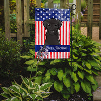 God Bless American Flag with Black Labrador Flag Garden Size BB2165GF