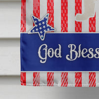 USA Patriotic Red Border Collie Flag Canvas House Size BB3322CHF