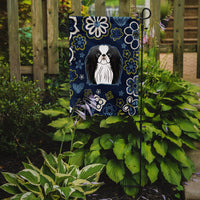 Blue Flowers Japanese Chin Flag Garden Size