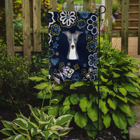 Blue Flowers Italian Greyhound Flag Garden Size BB5087GF