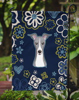 Blue Flowers Italian Greyhound Flag Garden Size BB5087GF