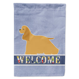 Cocker Spaniel Welcome Flag Canvas House Size BB5490CHF