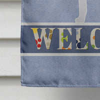 American Foxhound Welcome Flag Canvas House Size BB5502CHF