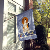 Beagle Tricolor Welcome Flag Canvas House Size BB5621CHF