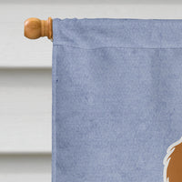 Brittany Spaniel Welcome Flag Canvas House Size BB5653CHF