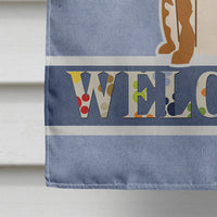 Brittany Spaniel Welcome Flag Canvas House Size BB5653CHF