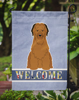 Briard Brown Welcome Flag Garden Size BB5663GF