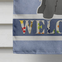 Cocker Spaniel Black Welcome Flag Canvas House Size BB5673CHF