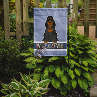 Cocker Spaniel Black Tan Welcome Flag Garden Size BB5674GF