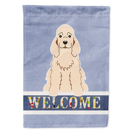 Cocker Spaniel Buff Welcome Flag Canvas House Size BB5675CHF
