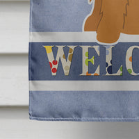 Cocker Spaniel Red Welcome Flag Canvas House Size BB5676CHF