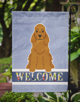Cocker Spaniel Red Welcome Flag Garden Size BB5676GF