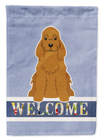 Cocker Spaniel Red Welcome Flag Garden Size BB5676GF