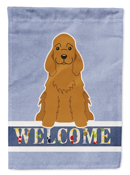 Cocker Spaniel Red Welcome Flag Garden Size BB5676GF