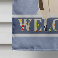 Bull Terrier Dark Brindle Welcome Flag Canvas House Size BB5717CHF