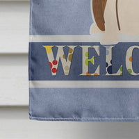 Bull Terrier Brindle Welcome Flag Canvas House Size BB5718CHF