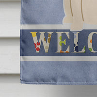 Bull Terrier White Welcome Flag Canvas House Size BB5719CHF