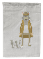 Alphabet W for Wolf Flag Garden Size BB5748GF