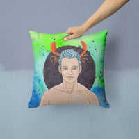 Cancer Zodiac Sign Fabric Decorative Pillow BB7320PW1414