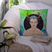 Cancer Zodiac Sign Fabric Decorative Pillow BB7320PW1414