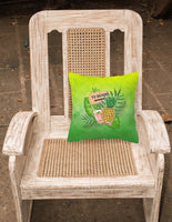 To the Beach Summer Fabric Decorative Pillow BB7450PW1818
