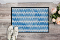 Beach Watercolor Waves Indoor or Outdoor Mat 24x36 BB7531JMAT