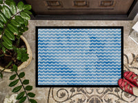 Beach Watercolor Waves Indoor or Outdoor Mat 24x36 BB7531JMAT