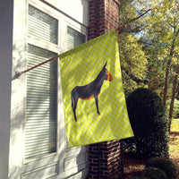 Catalan Donkey Green Flag Canvas House Size BB7681CHF